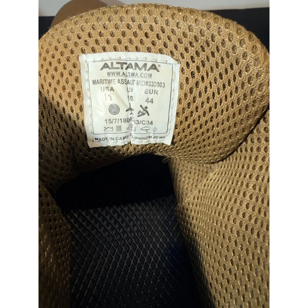 Altama Maritime Assault Mid Coyote Tan Tactical Water Boots Sz 11